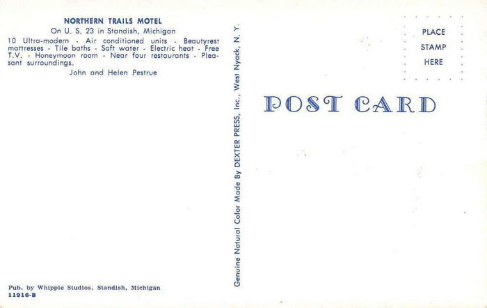 In Town Inn Motel (Northern Trails Motel) - Vintage Postcard
